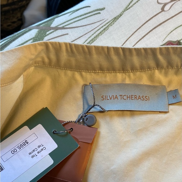 NWT - SILVIA TCHERASSI Carrie Puff Sleeve Peplum Top - M (fits small) - Picture 13 of 15